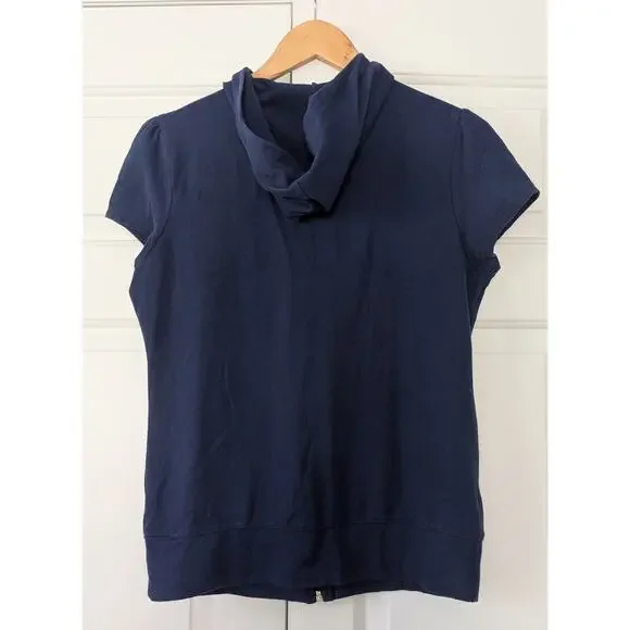 LA Blues Y2K Short Sleeve Hoodie Top - Picture 6 of 6